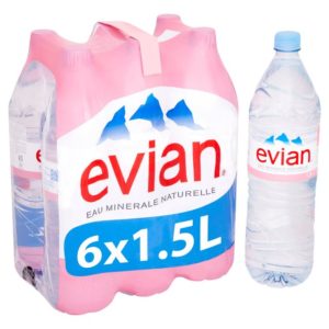 Bottled water in Europe, case or bottle