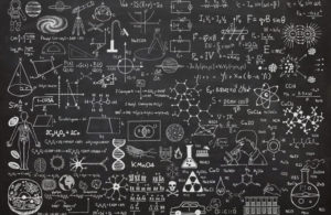 Scientific chalkboard mural